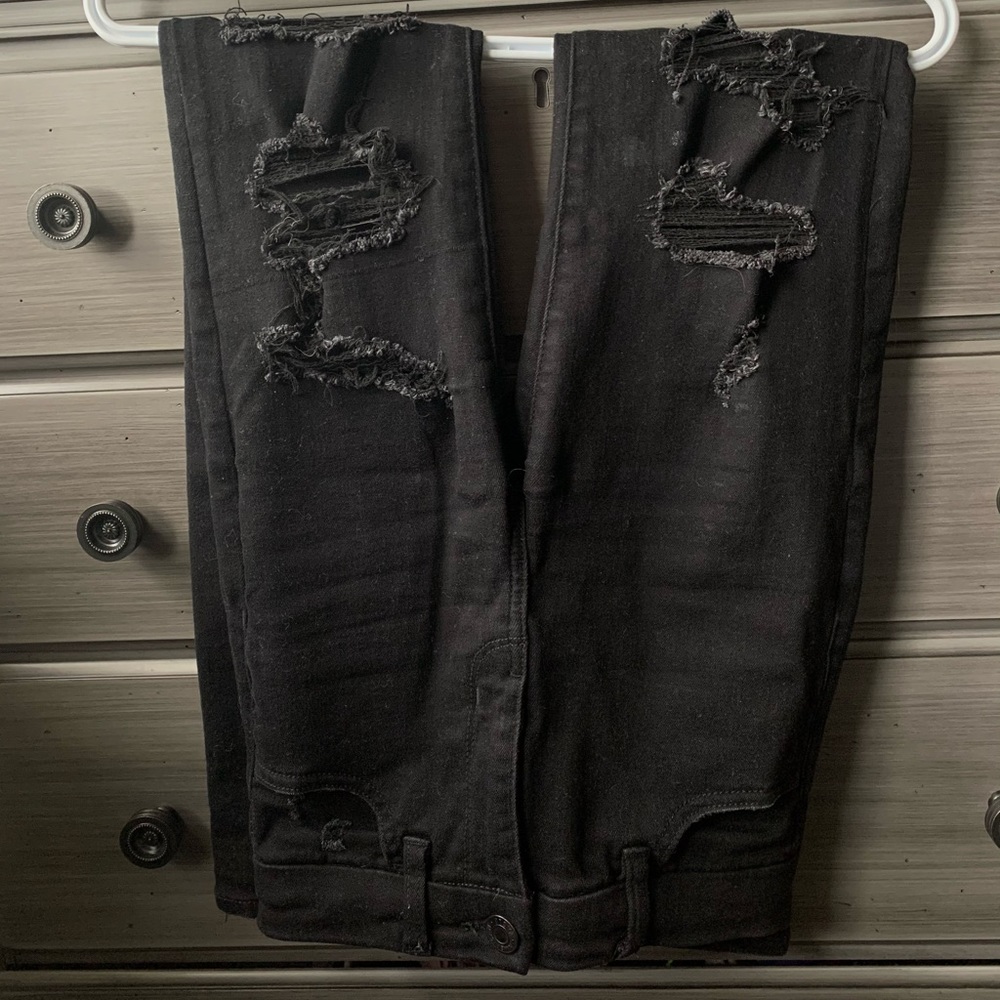 American eagle next lvl stretch black skinny jeans